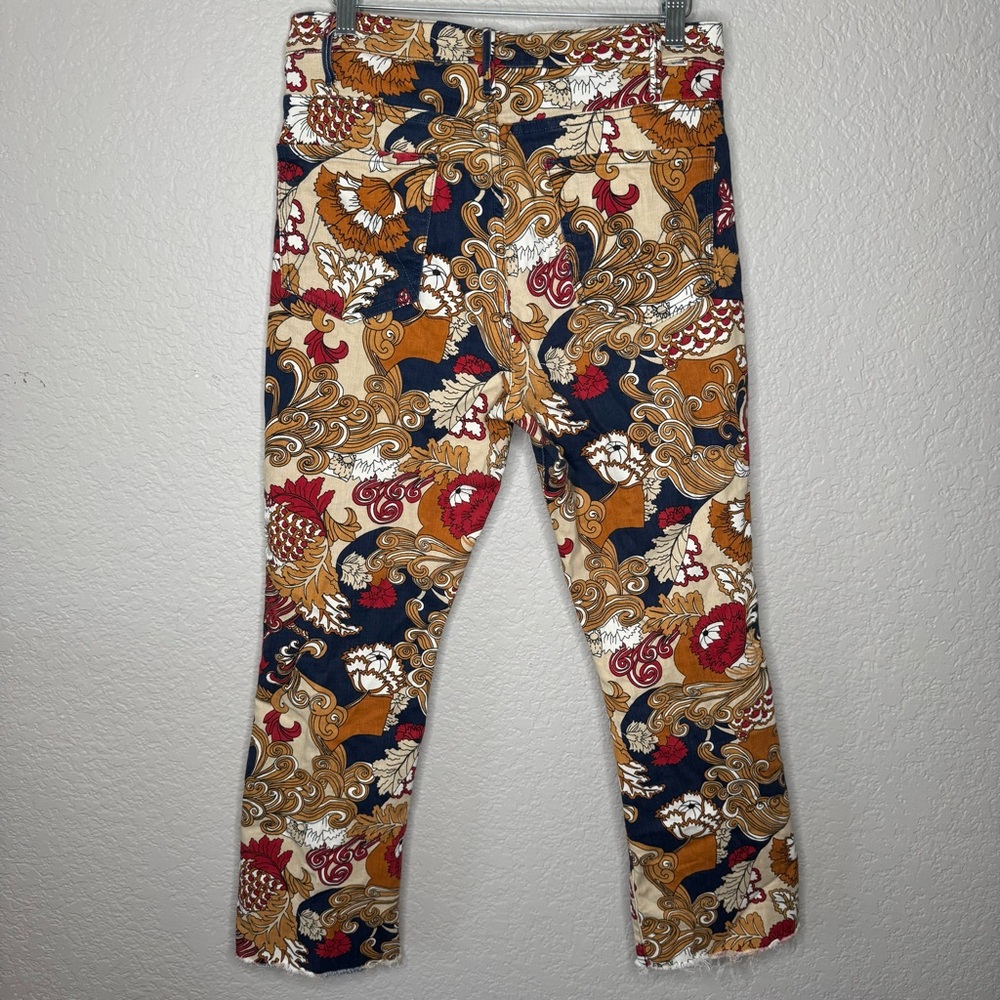 Mother The Hustler Ankle Fray Flower in Her Hair Multicolor Floral Size 31 - Picture 6 of 11